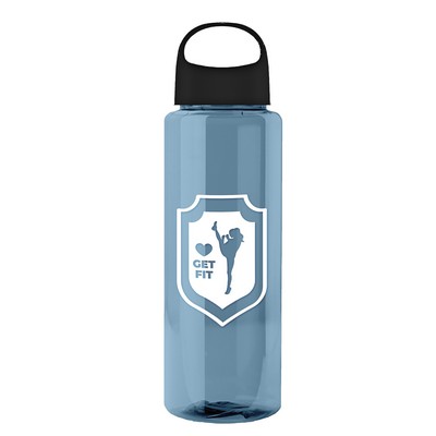 Garyline® Slim Fit RPET Bottle with Oval Crest Lid - 32 oz.
